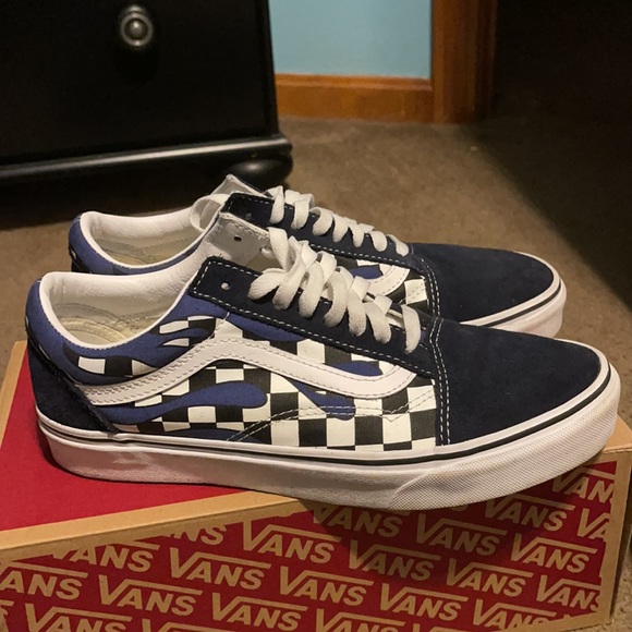 Old Sokol Vans ( checker flame navy blue) - Picture 2 of 7